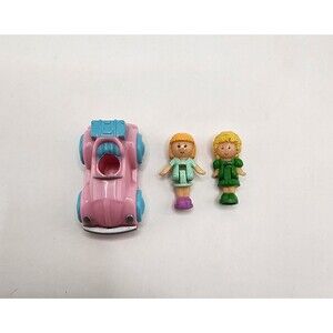 Vintage Polly Pocket 1991 Polly's Dream World Polly And Car Roadster 1993 Midge